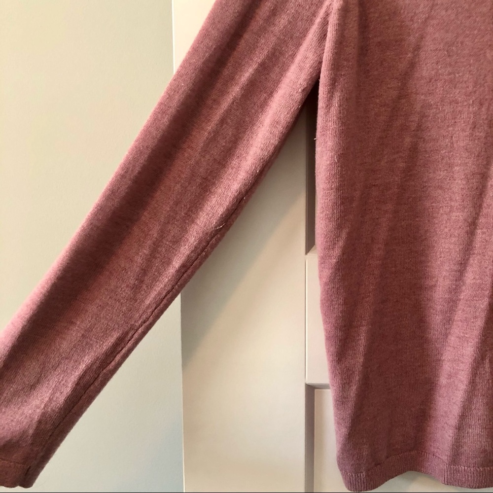 LOFT Pink Cowl Neck Long Sleeve Sweater Size Large - Picture 4 of 5